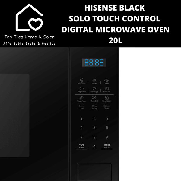Hisense Black Solo Touch Control Digital Microwave Oven - 20L