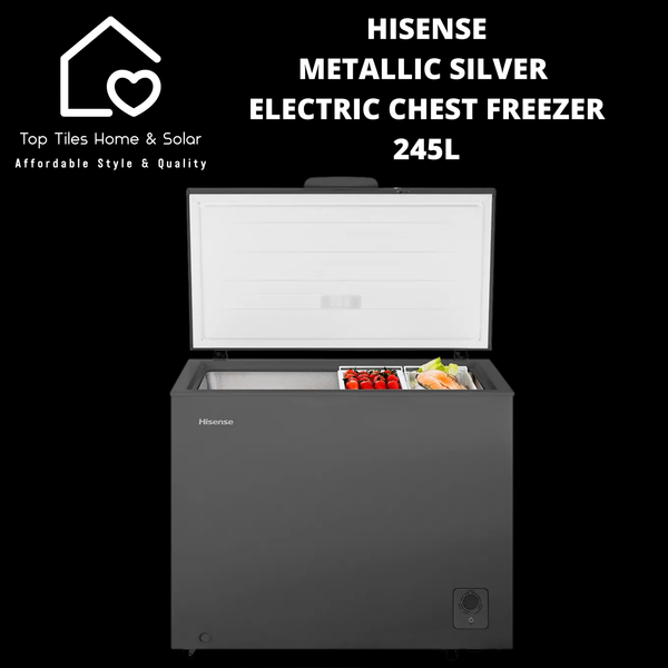 Hisense Metallic Silver Electric Chest Freezer - 245L