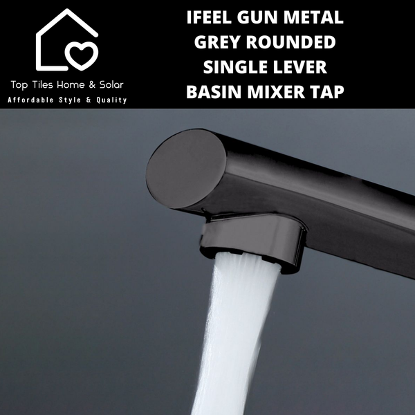 IFeel Gun Metal Grey Rounded Single Lever Basin Mixer Tap