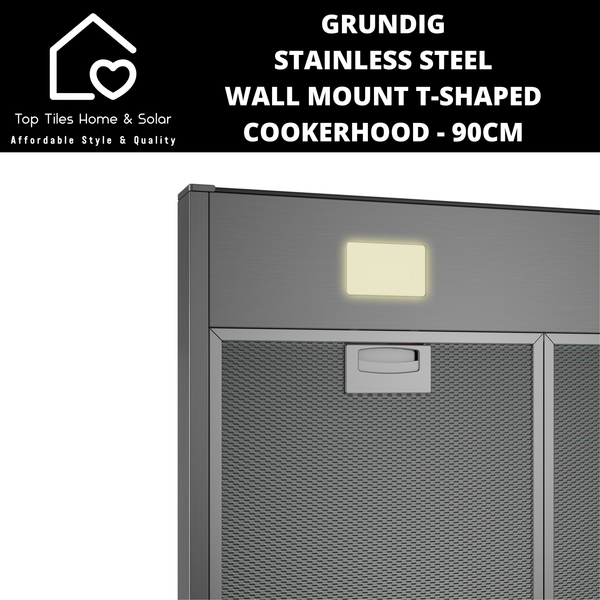 Grundig Stainless Steel Wall Mount T Cookerhood - 90cm