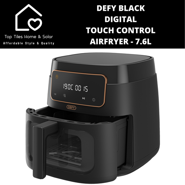 Defy Black Digital Touch Control Airfryer - 7.6L DAF 3376 DB