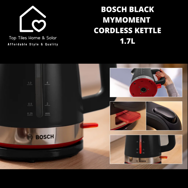 Bosch Black MyMoment Cordless Kettle - 1.7L