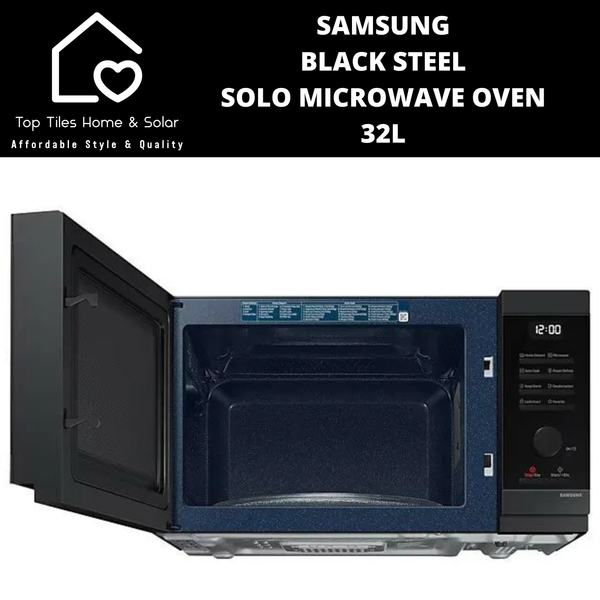 Samsung Black Steel Solo Microwave Oven - 32L