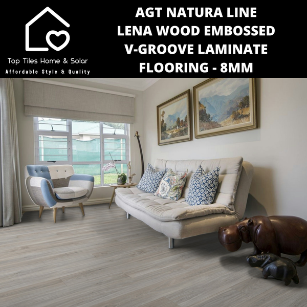 AGT Natura Line Lena Wood Embossed V-Groove Laminate Flooring - 8mm