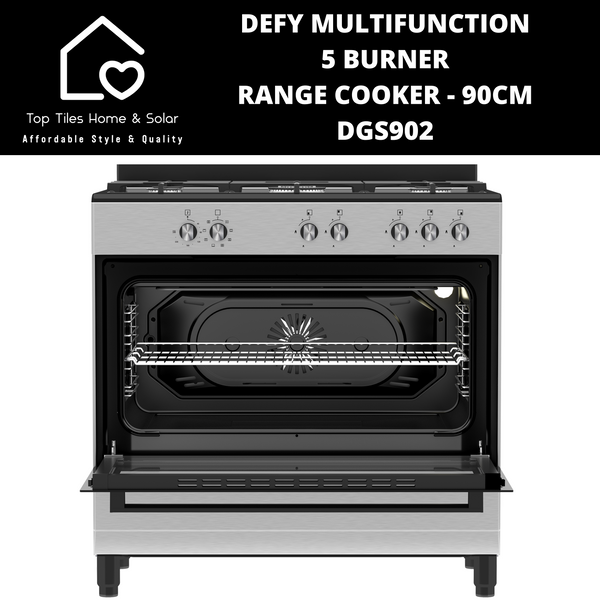 Defy Multifunction 5 Burner Gas Range Cooker - 90CM DGS902
