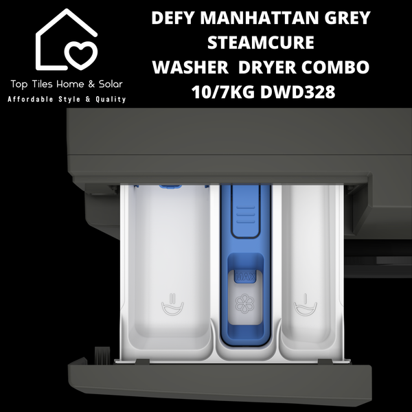 Defy Grey SteamCure Washer  Dryer Combo -  10/7kg DWD328