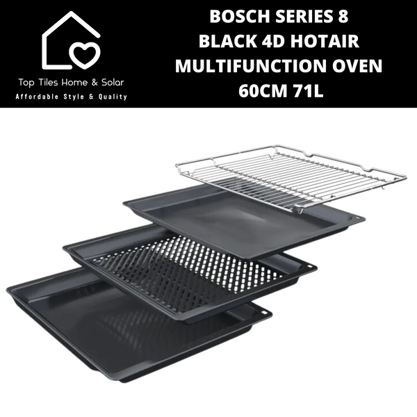 Bosch Series 8 - Black 4D HotAir Multifunction Oven - 60cm 71L