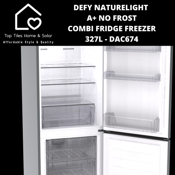 Defy NatureLight A+ No Frost Combi Fridge Freezer - 327L DAC674