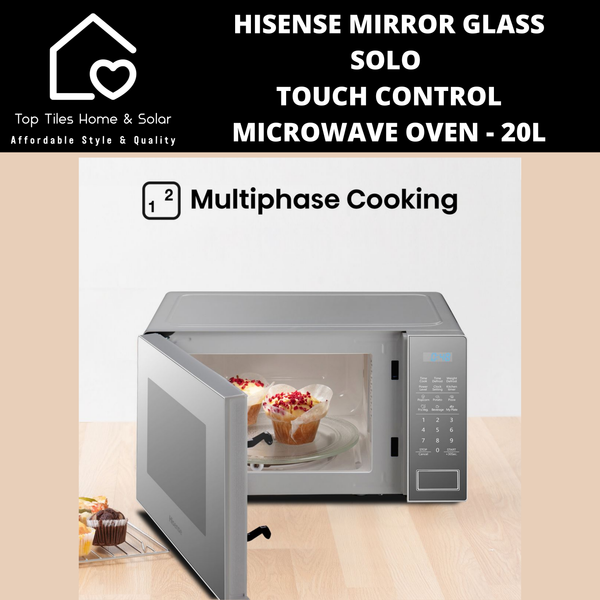 Hisense Mirror Glass Solo Touch Control Microwave Oven - 20L
