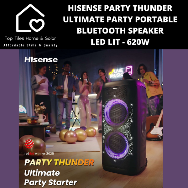Hisense Party Thunder Ultimate Party Portable Bluetooth Speaker LED Lighting - 620W