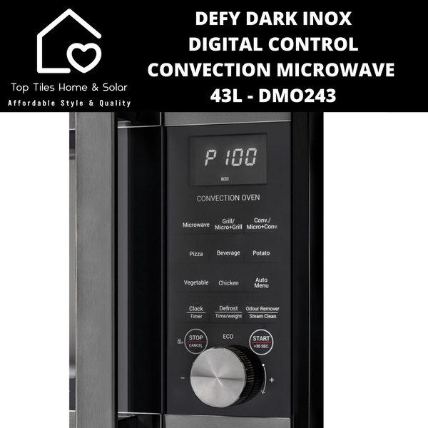Defy Dark Inox Digital Convection Microwave - 43L DMO243