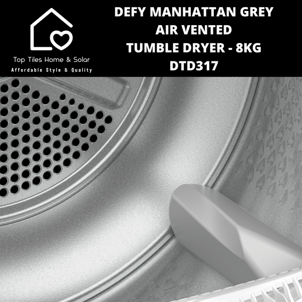 Defy Manhattan Grey Air Vented Tumble Dryer - 8kg DTD317
