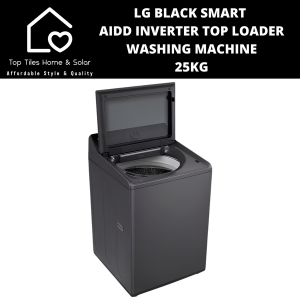 LG Black Smart AIDD Inverter Top Loader Washing Machine - 25kg