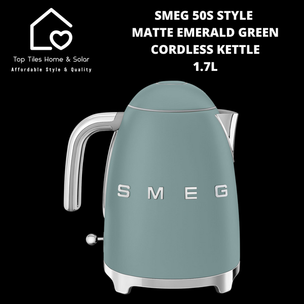 Smeg 50s Style Matte Emerald Green Cordless Kettle - 1.7L