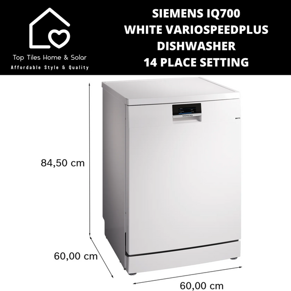 Siemens iQ700 - White VarioSpeedPlus Dishwasher - 14 Place Setting