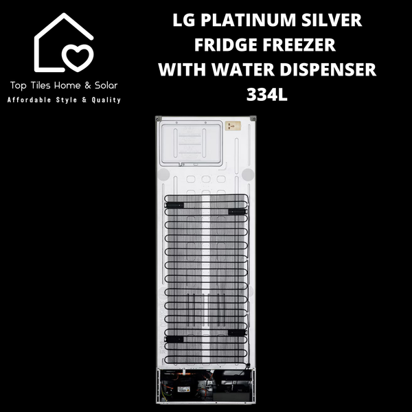 LG Platinum Silver Fridge Freezer with Water Dispenser - 334L