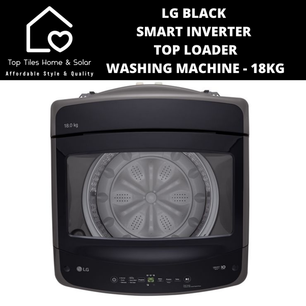 LG Black Smart Inverter Top Loader Washing Machine - 18kg