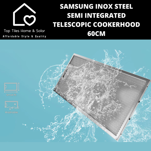 Samsung Inox Steel Semi Integrated Telescopic Cookerhood - 60cm