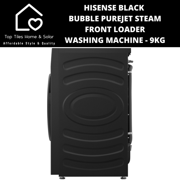 Hisense Black iBubble PureJet Steam Front Loader Washing Machine - 9kg