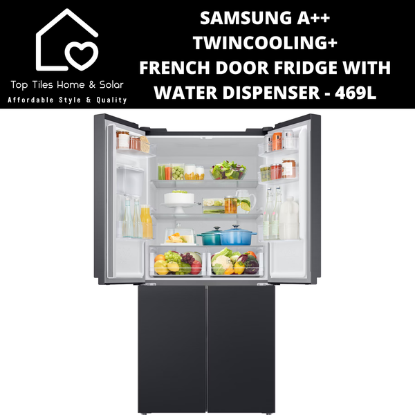 Samsung A++ TwinCooling+ French Door Fridge with Water Dispenser - 469L