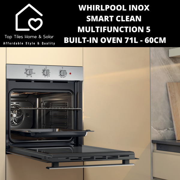 Whirlpool Inox Smart Clean Multifunction 5 Built-In Oven 71L - 60cm