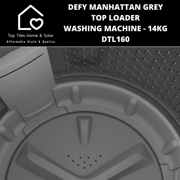 Defy Manhattan Grey Top Loader Washing Machine - 14kg DTL160