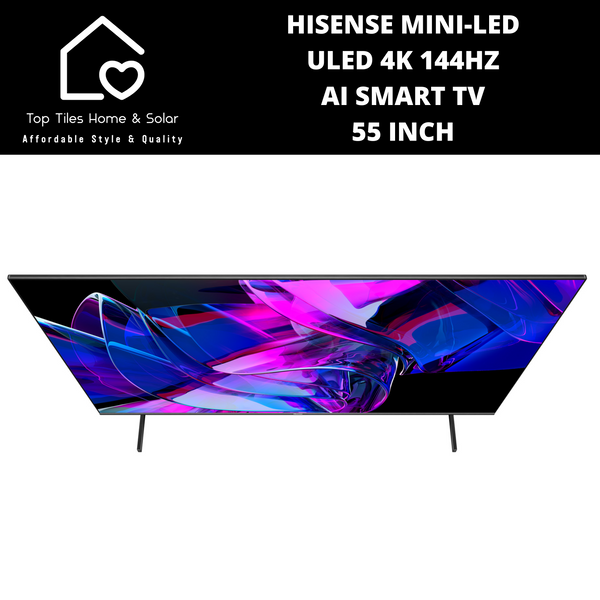 Hisense Mini-LED ULED 4K 144Hz AI Smart TV - 55 Inch