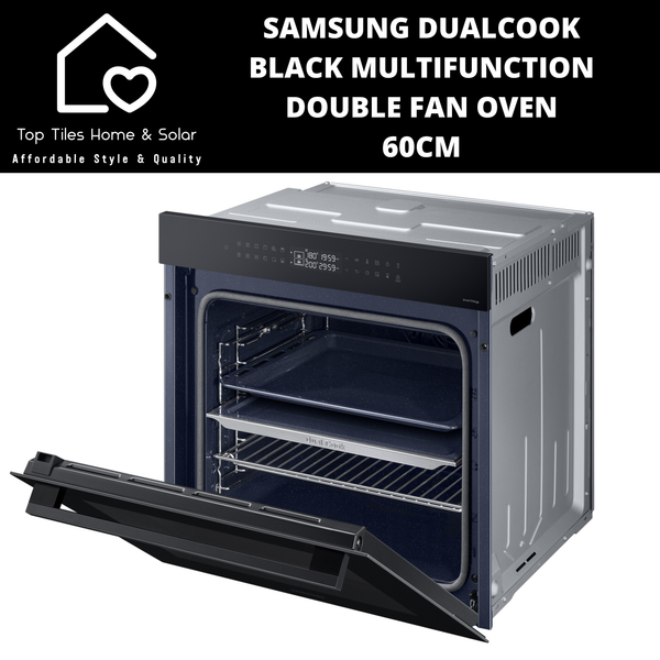 Samsung DualCook Black Multifunction Double Fan Oven - 60cm