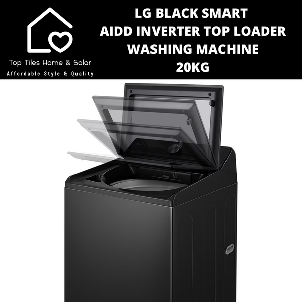 LG Black Smart AIDD Inverter Top Loader Washing Machine - 20kg