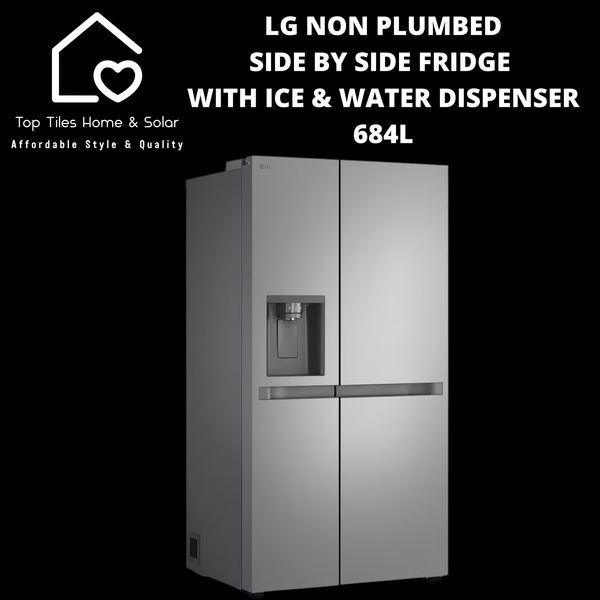 LG Non Plumbed Side by Side Fridge with Ice & Water Dispenser - 684L