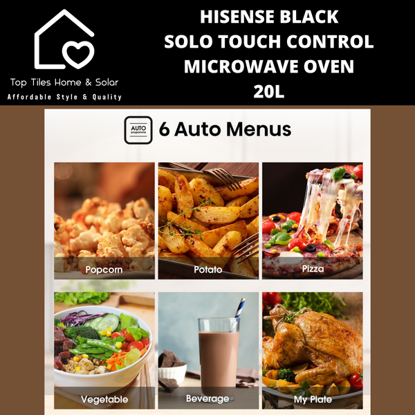 Hisense Black Solo Touch Control Microwave Oven - 20L