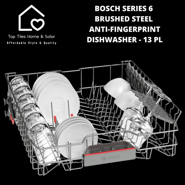 Bosch Series 6 - Brushed Steel Anti-Fingerprint Dishwasher - 13 Place Setting