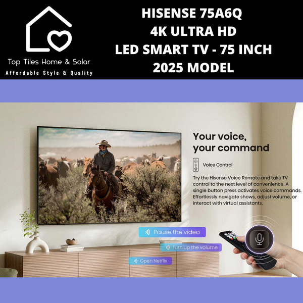Hisense 75A6Q 4K ULTRA HD LED Smart TV - 75 Inch 2025 MODEL