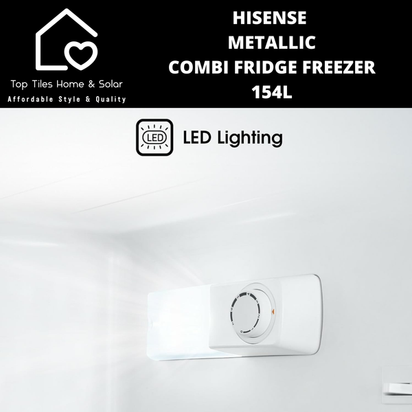 Hisense Metallic Combi Fridge Freezer - 154L