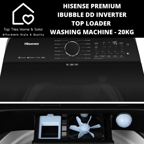 Hisense Premium iBubble DD Inverter Top Loader  Washing Machine - 20kg