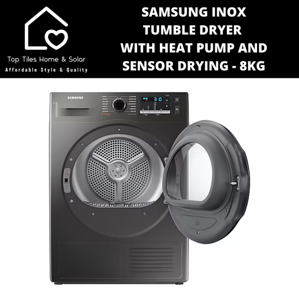 Samsung Inox Tumble Dryer with Heat Pump and Sensor Drying - 8kg