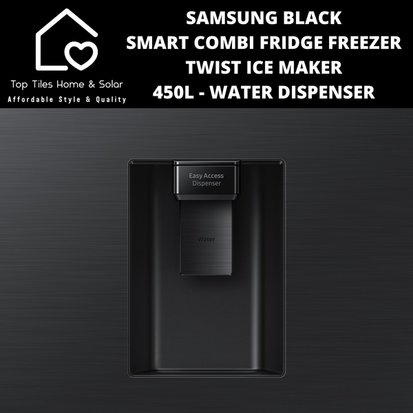 Samsung Black Smart Combi Fridge Freezer Twist Ice Maker - 450L Water Dispenser