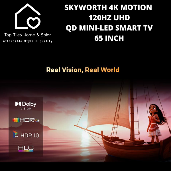 Skyworth 4K Motion 120Hz UHD QD Mini-LED Smart TV - 65 Inch X6600H