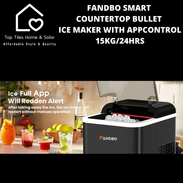 Fandbo Smart Countertop Bullet Ice Maker with AppControl - 15kg/24Hrs