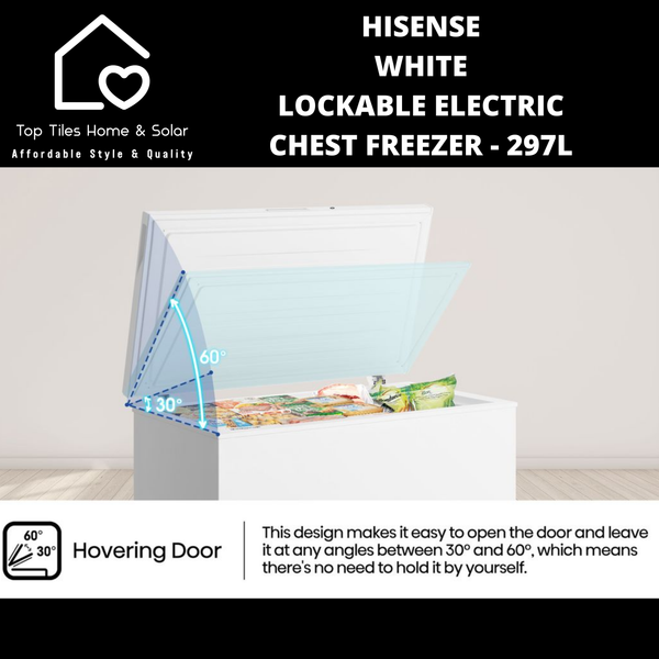 Hisense White Lockable Electric Chest Freezer - 297L