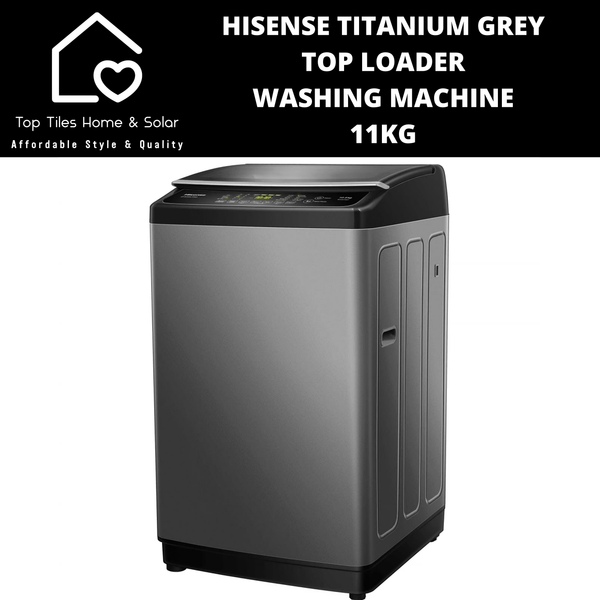 Hisense Titanium Grey Top Loader Washing Machine - 11kg