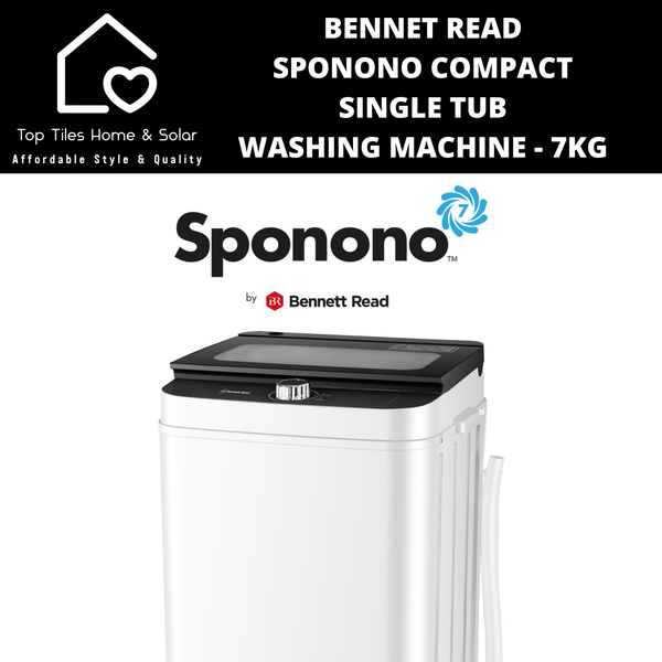 Bennet Sponono Read Compact Single Tub Washing Machine - 7kg
