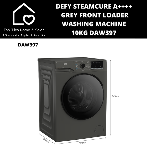 Defy SteamCure A+++ Grey Front Loader Washing Machine - 10kg DAW397