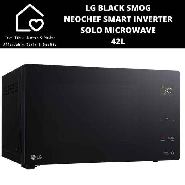 LG Black Smog NeoChef Smart Inverter Solo Microwave - 42L