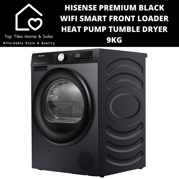 Hisense Premium Black Wifi Smart Front Load Heat Pump Tumble Dryer - 9kg