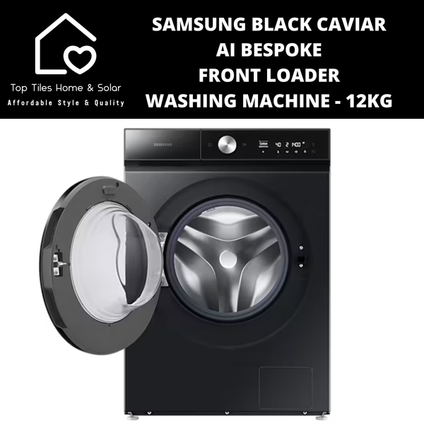 Samsung Black Caviar AI Bespoke Front Loader Washing Machine - 12kg