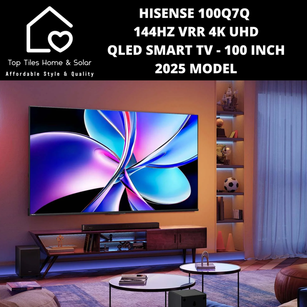 Hisense 100Q7Q 144Hz VRR 4K UHD QLED Smart TV - 100 Inch 2025 Model
