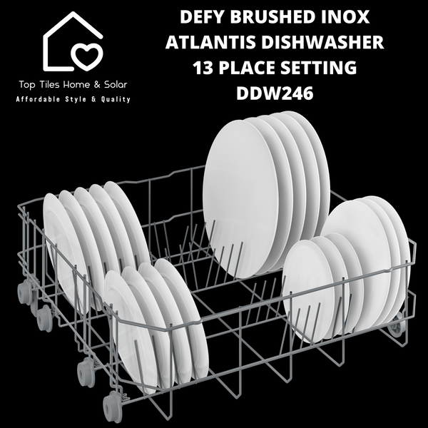 Defy Brushed Inox Atlantis Dishwasher - 13 Place Setting DDW246