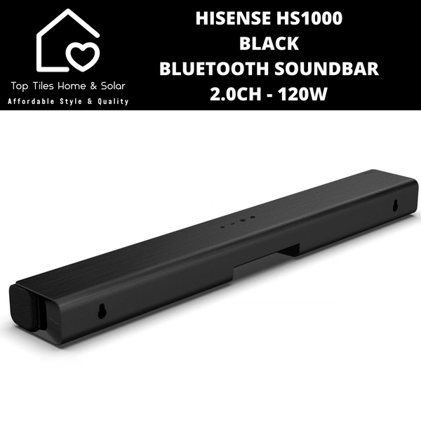 Hisense HS1000 Black Bluetooth Soundbar 2.0Ch - 120W