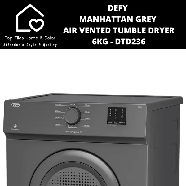 Defy Manhattan Grey Air Vented Tumble Dryer - 6kg DTD236